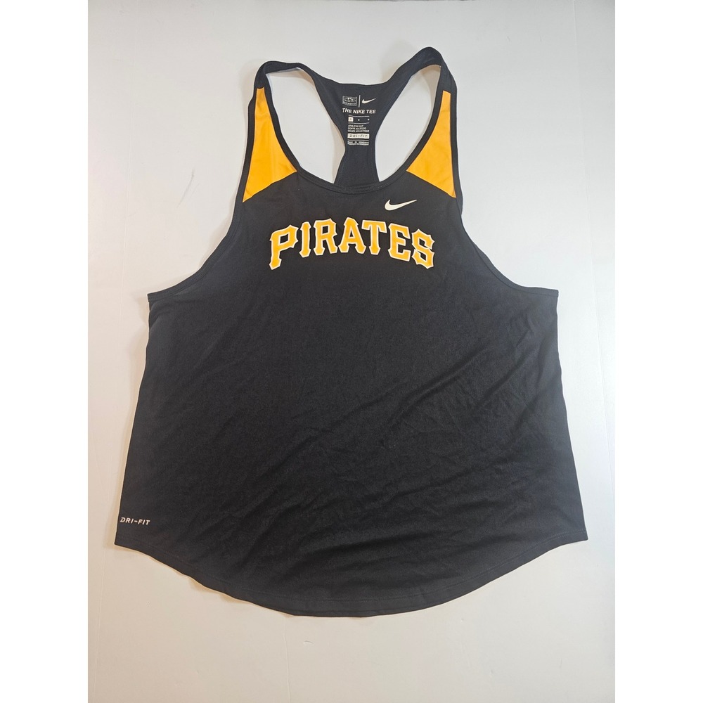 Nike Pittsburgh Pirates Dri-FIT Tank Top Womens Large Black MLB Racerback